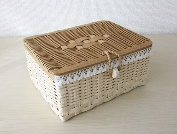 かんたんエコ手芸教室 ～クラフトテープでかごを作ろう～（1日目